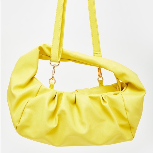 Mama Said yellow ruched shoulder bag - Picture 1 of 4